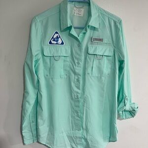 Ocean Coast Mint Green Button-Up Shirt